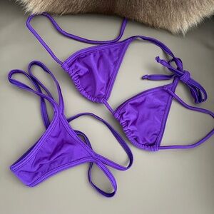 Dark Purple Thong Bikini 😈 – Size Small